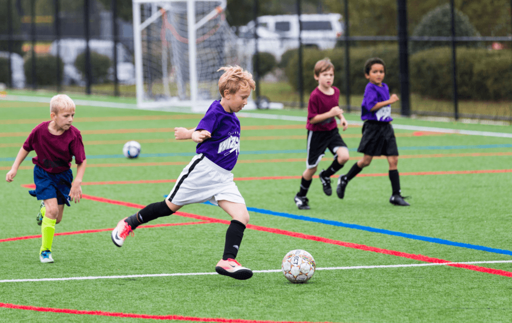 kids playing soccer