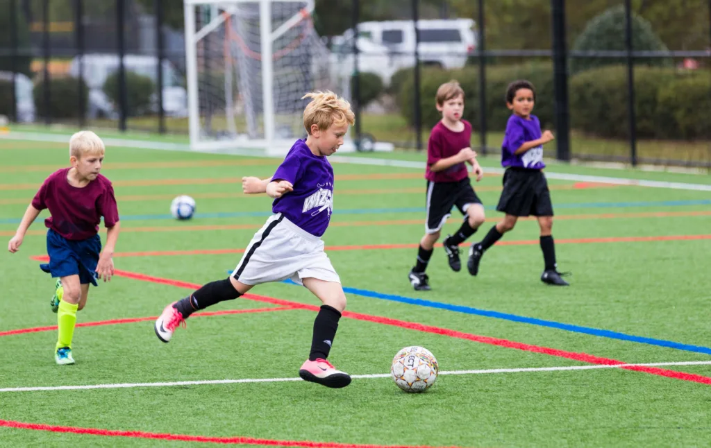 kids playing soccer